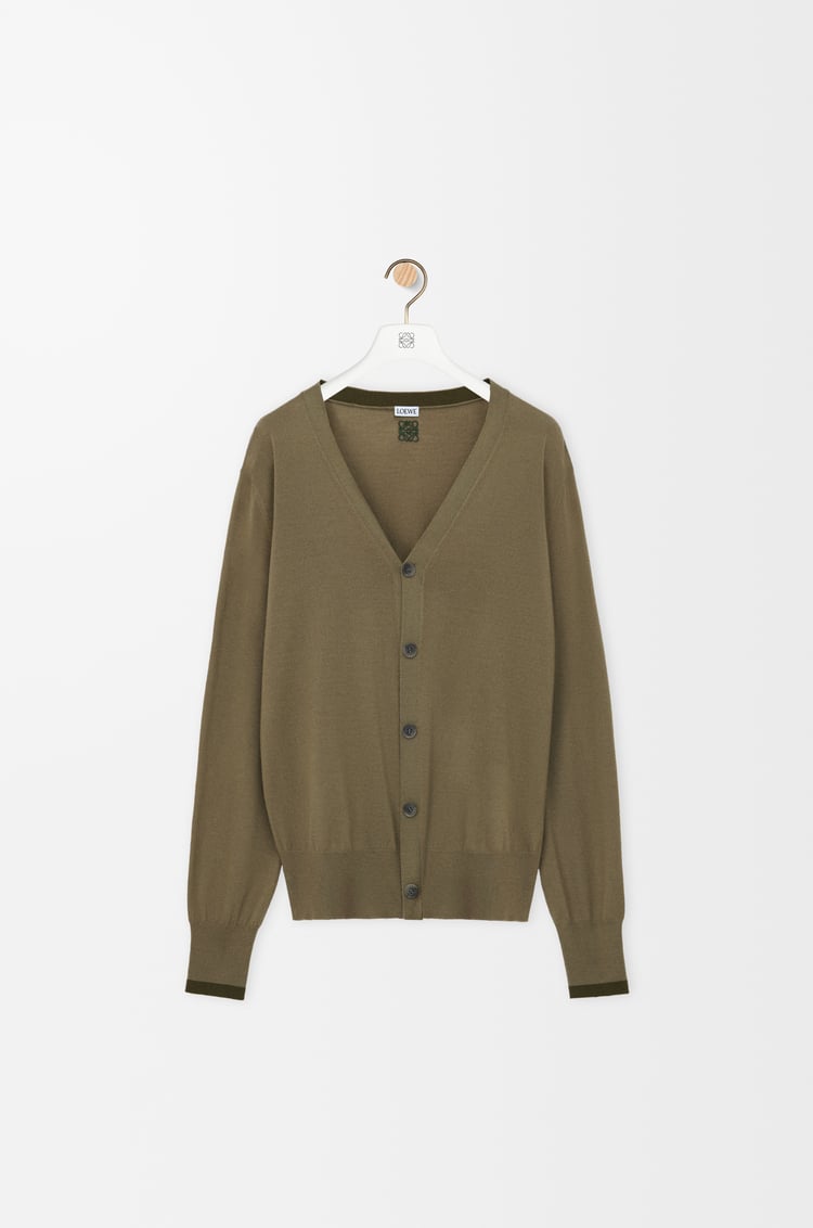 LOEWE Cardigan en laine Vert/Vert Kaki