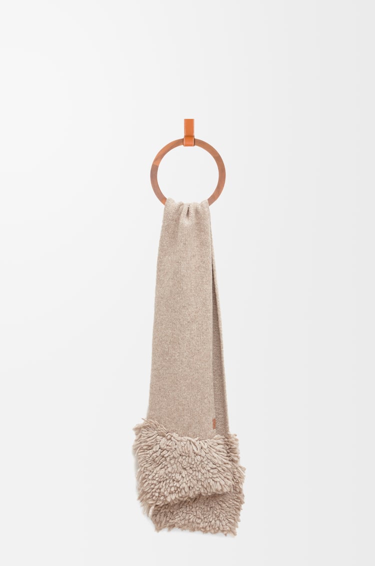 LOEWE Scarf in alpaca blend Beige