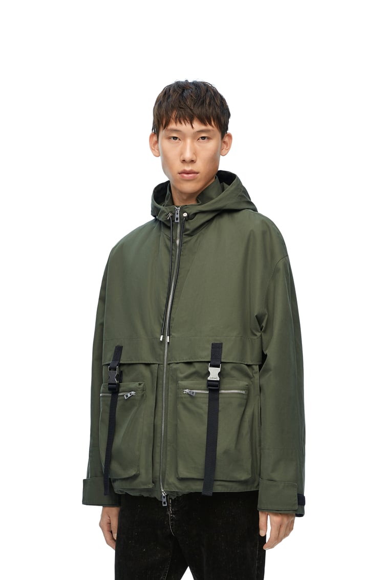LOEWE Parka in cotton Olive Green