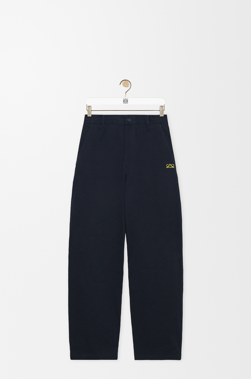 LOEWE Trousers in cotton Dark Navy