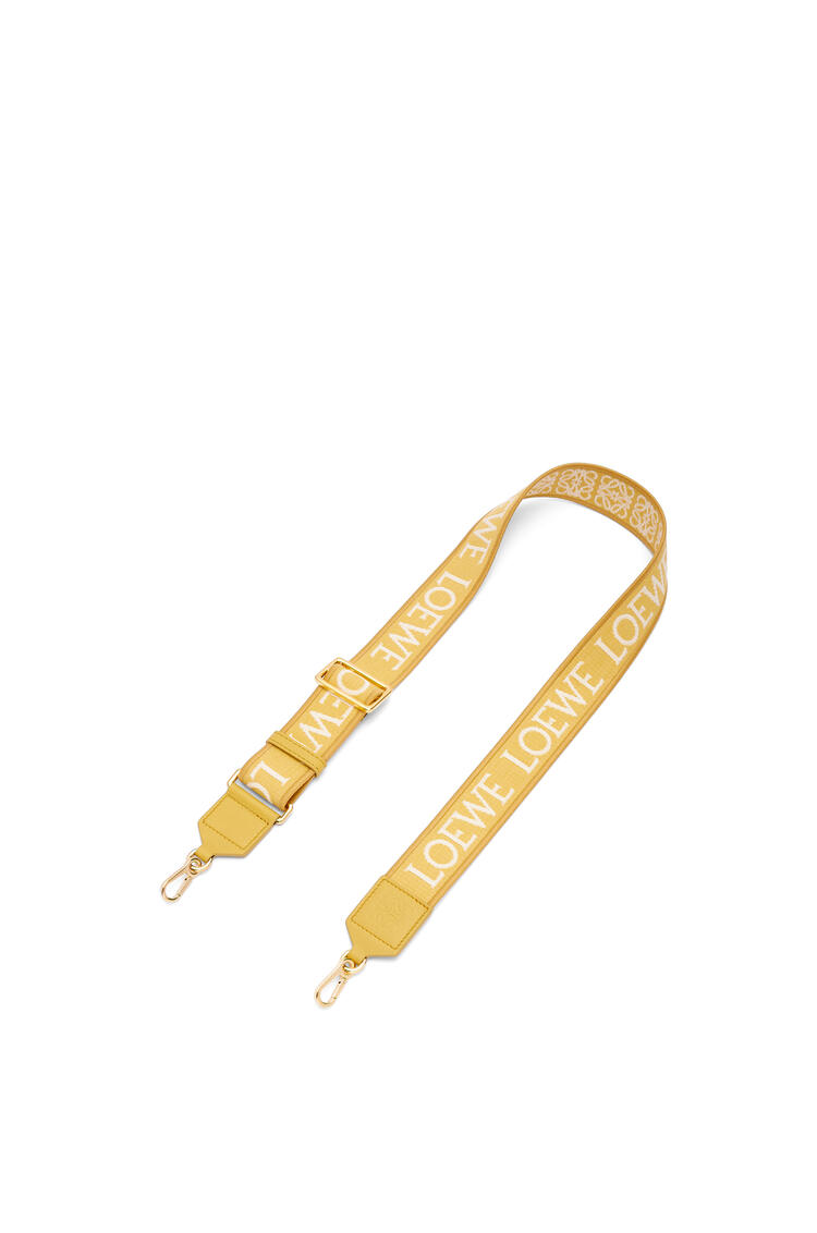 LOEWE Anagram strap in jacquard and calfskin Dark Yellow