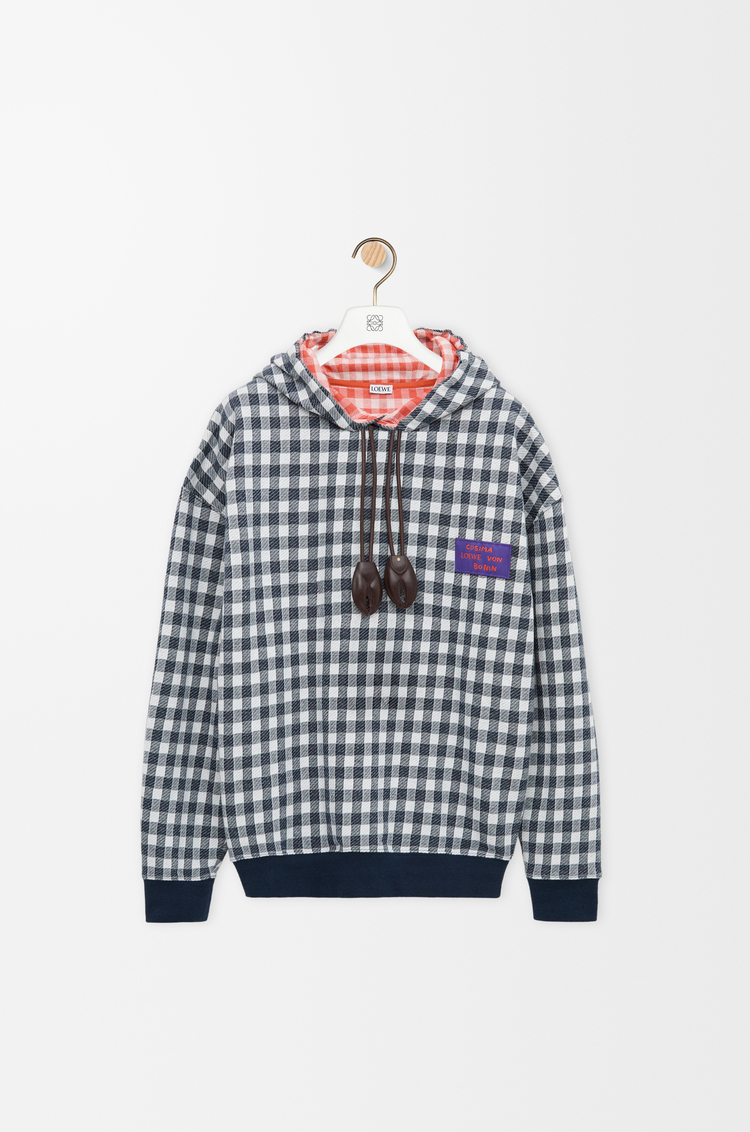LOEWE Hoodie in cotton Red/Blue/White