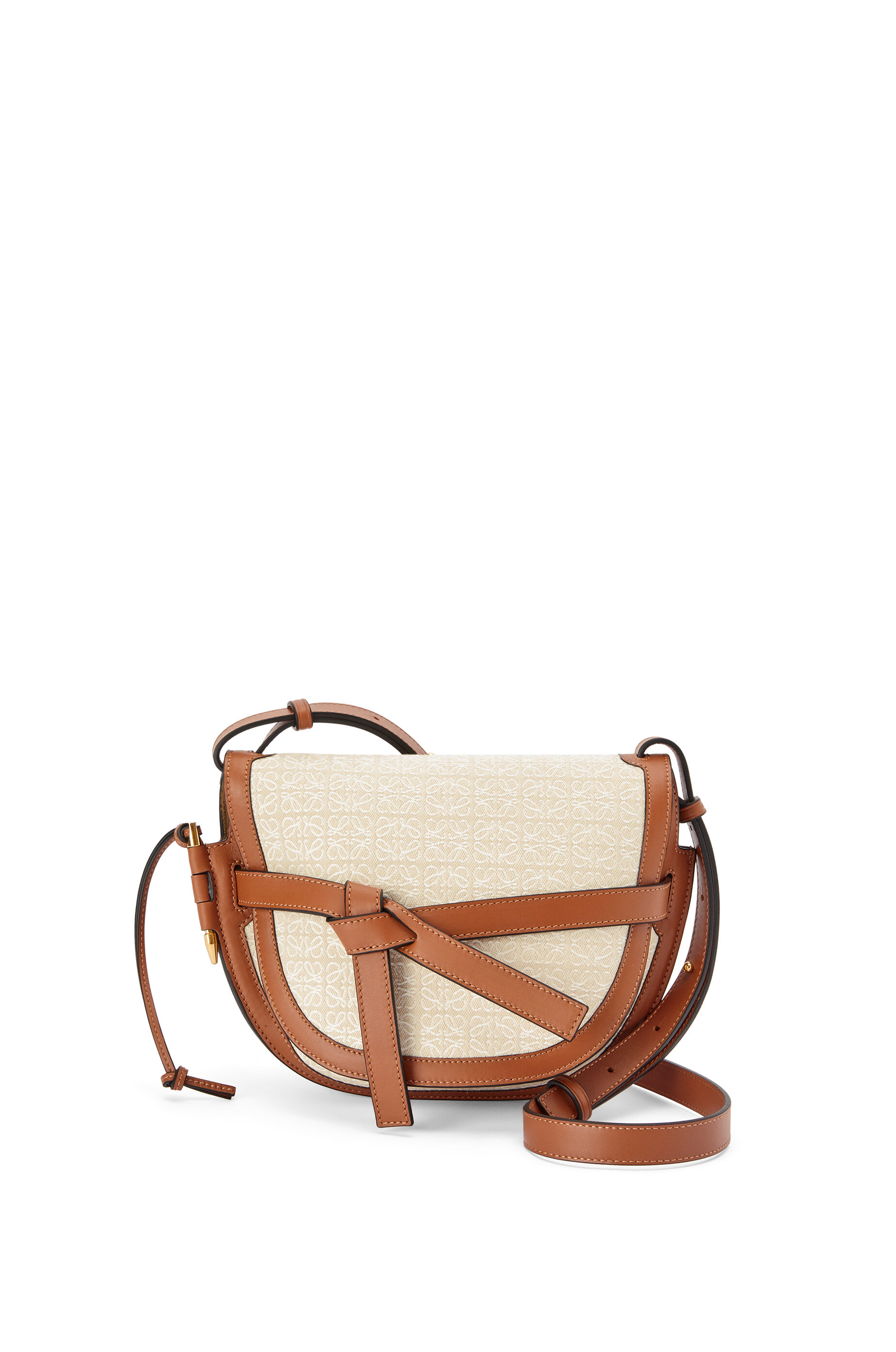 loewe mini gate leather saddle bag