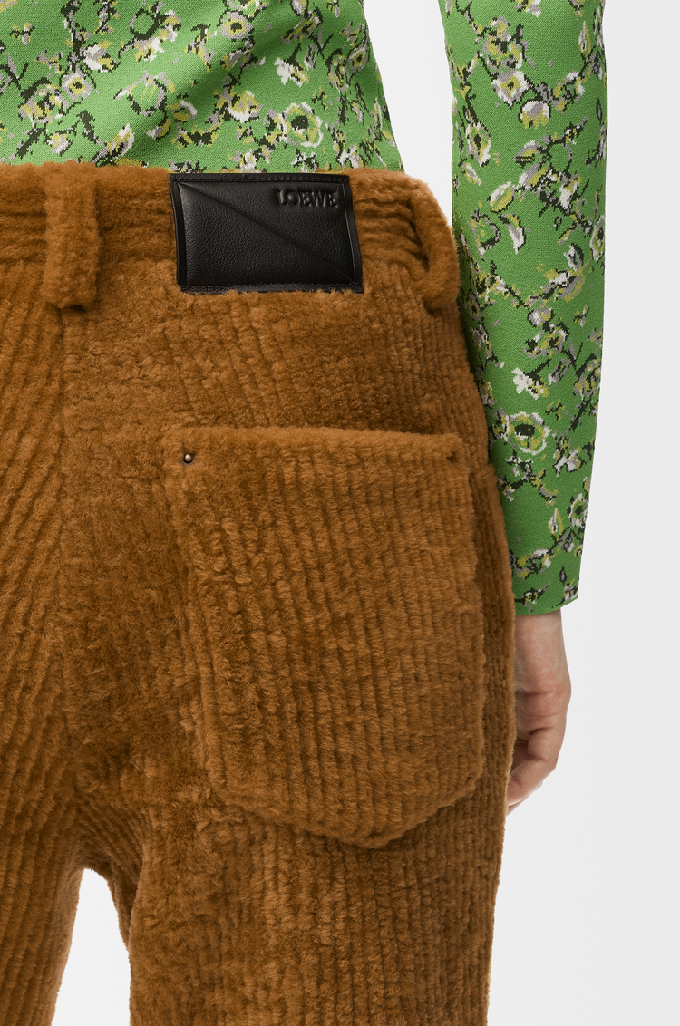 LOEWE Pantalón en pana de lana de oveja Camel