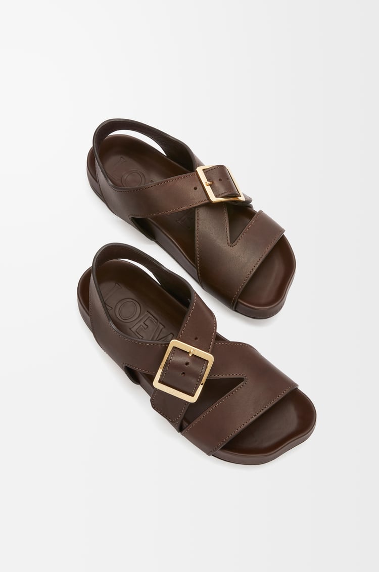 LOEWE Ease Buckle sandal in vegetal calfskin Horse