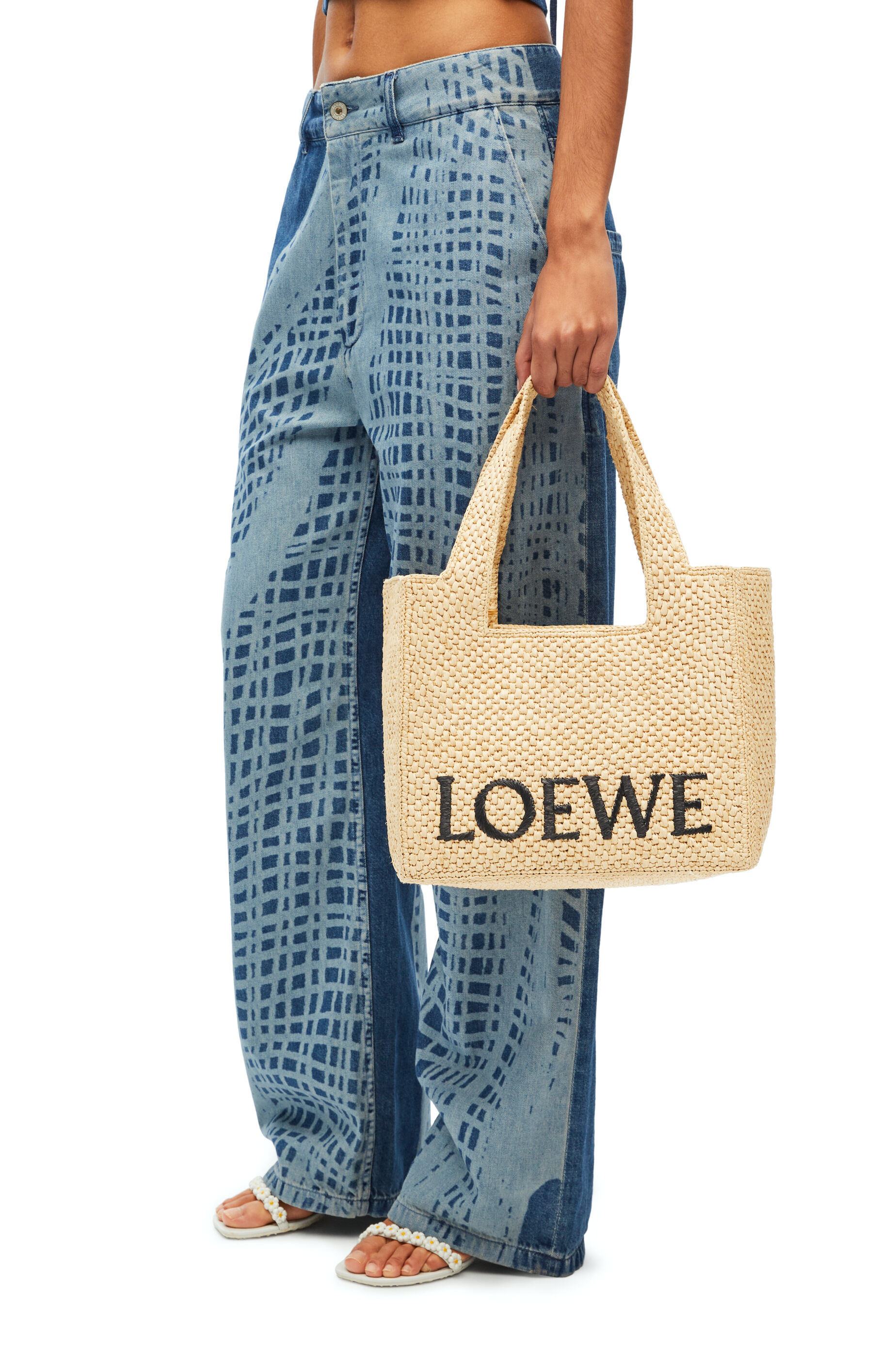 Bolso LOEWE Font Tote mediano en rafia Natural LOEWE