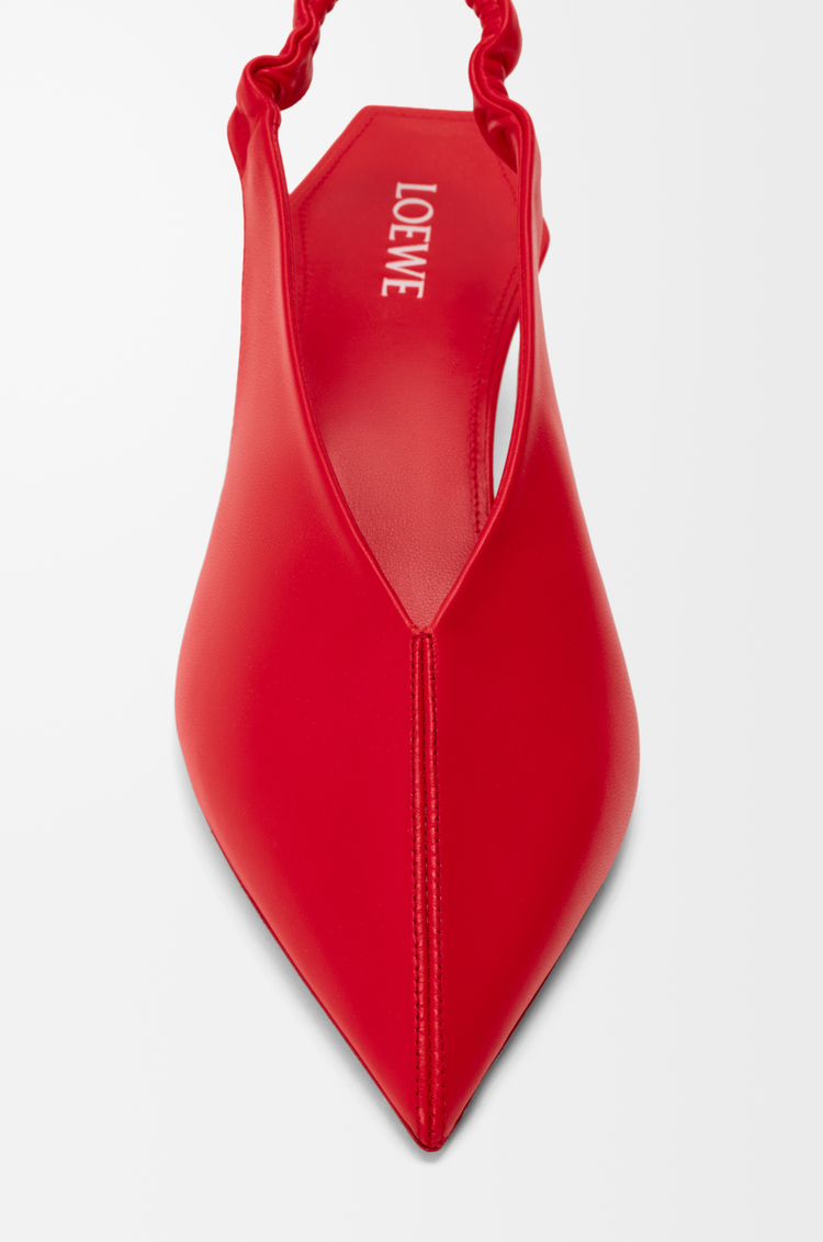 LOEWE Origami Cubic slingback in lambskin Red