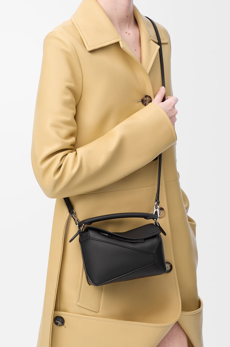 LOEWE Mini Puzzle Edge bag in classic calfskin Black