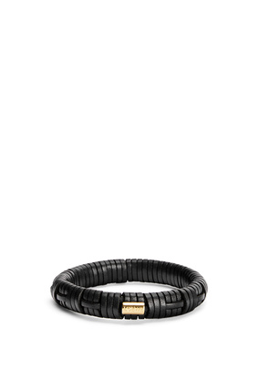 LOEWE Woven bangle in brass and classic calfskin Black plp_rd