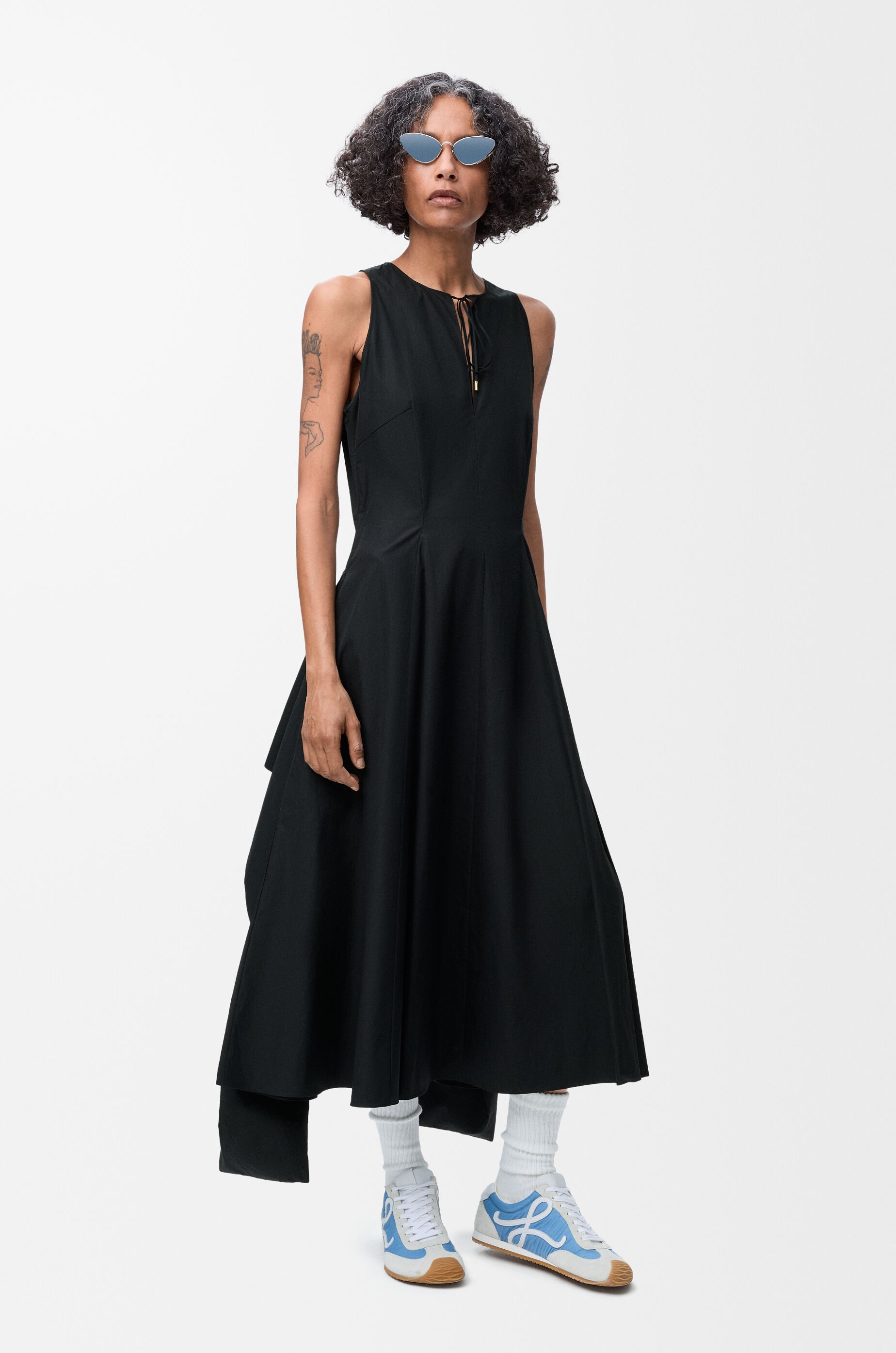【LOEWE】COTTON DRESS●S359Y09XG42140 Wrap dress in cotton Beige - LOEWE