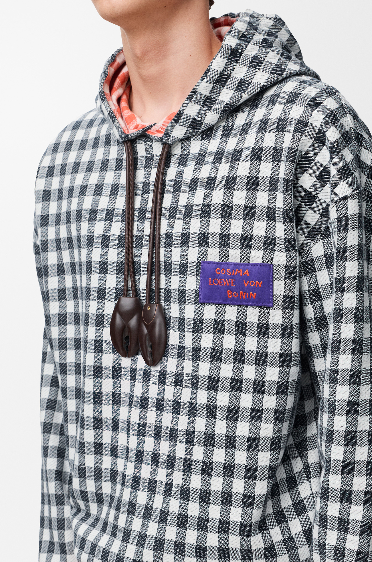 LOEWE Hoodie in cotton Red/Blue/White