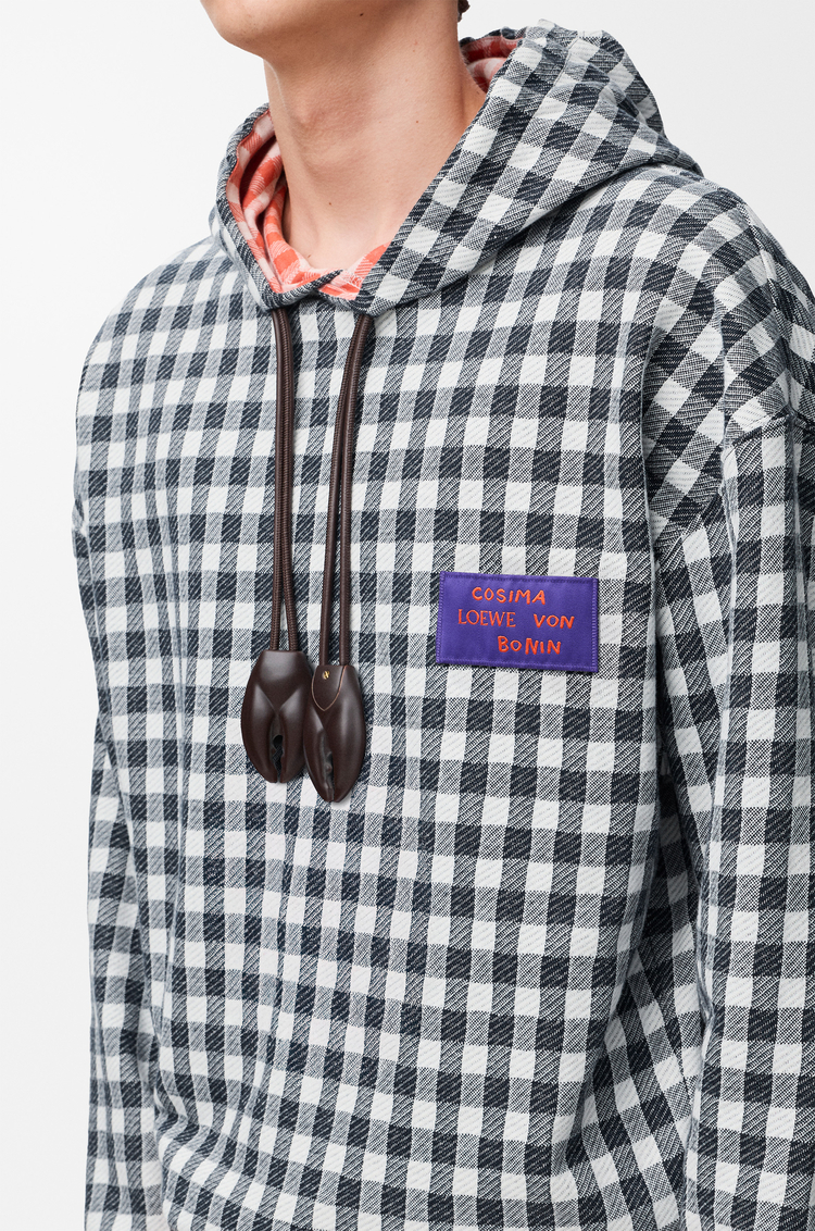 LOEWE Hoodie in cotton Red/Blue/White