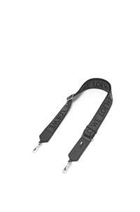 LOEWE D-ring strap in Anagram jacquard and calfskin Anthracite/Black