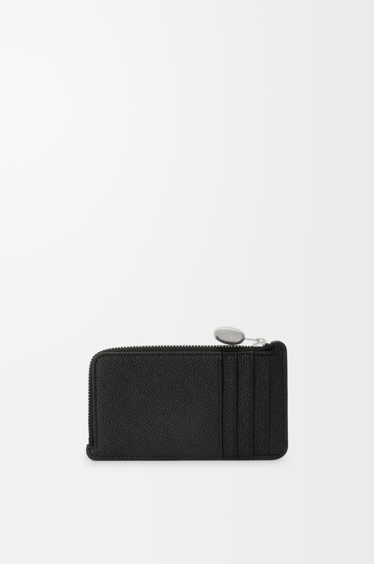 LOEWE 鹅卵石纹牛皮革 Pebble 硬币卡包 黑色
