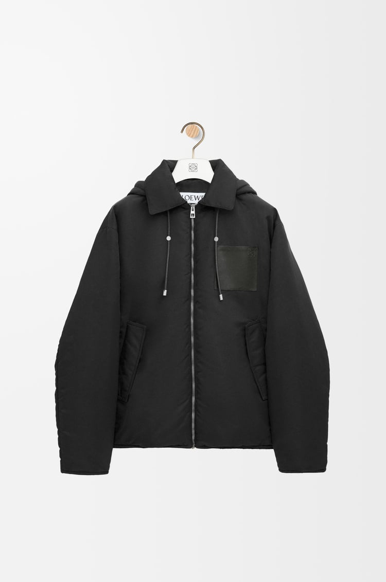 LOEWE Chaqueta con capucha en nailon Negro