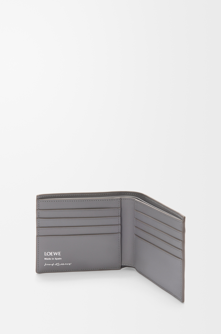 LOEWE Bifold Brieftasche aus Nappa-Kalbsleder Ardesia/Tiefes Rubinrot