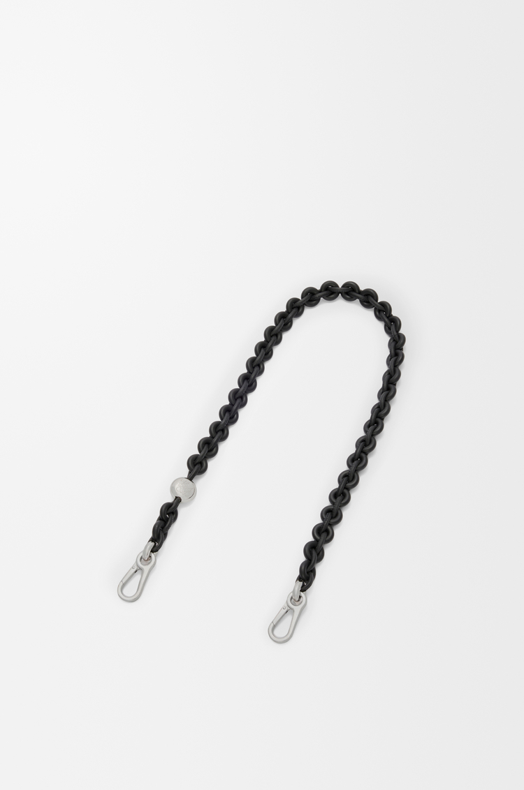 LOEWE Donut chain strap in calfskin Black
