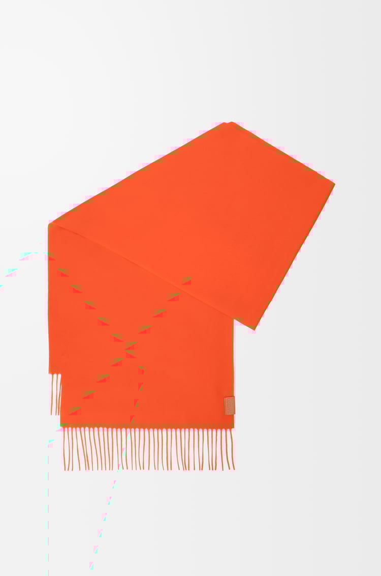 LOEWE Scarf in cashmere Vivid Orange