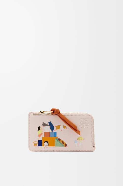 LOEWE Tarjetero-monedero Hamster en piel napa de ternera Talco