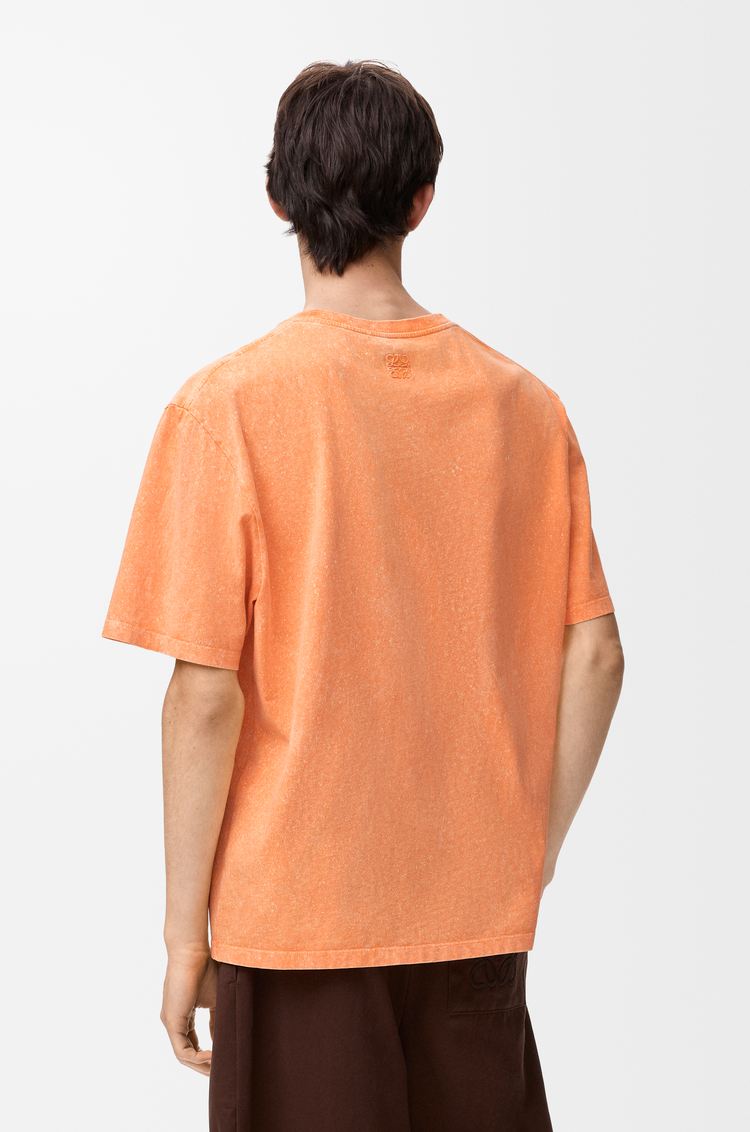 LOEWE Loose fit T-shirt in cotton Washed Orange