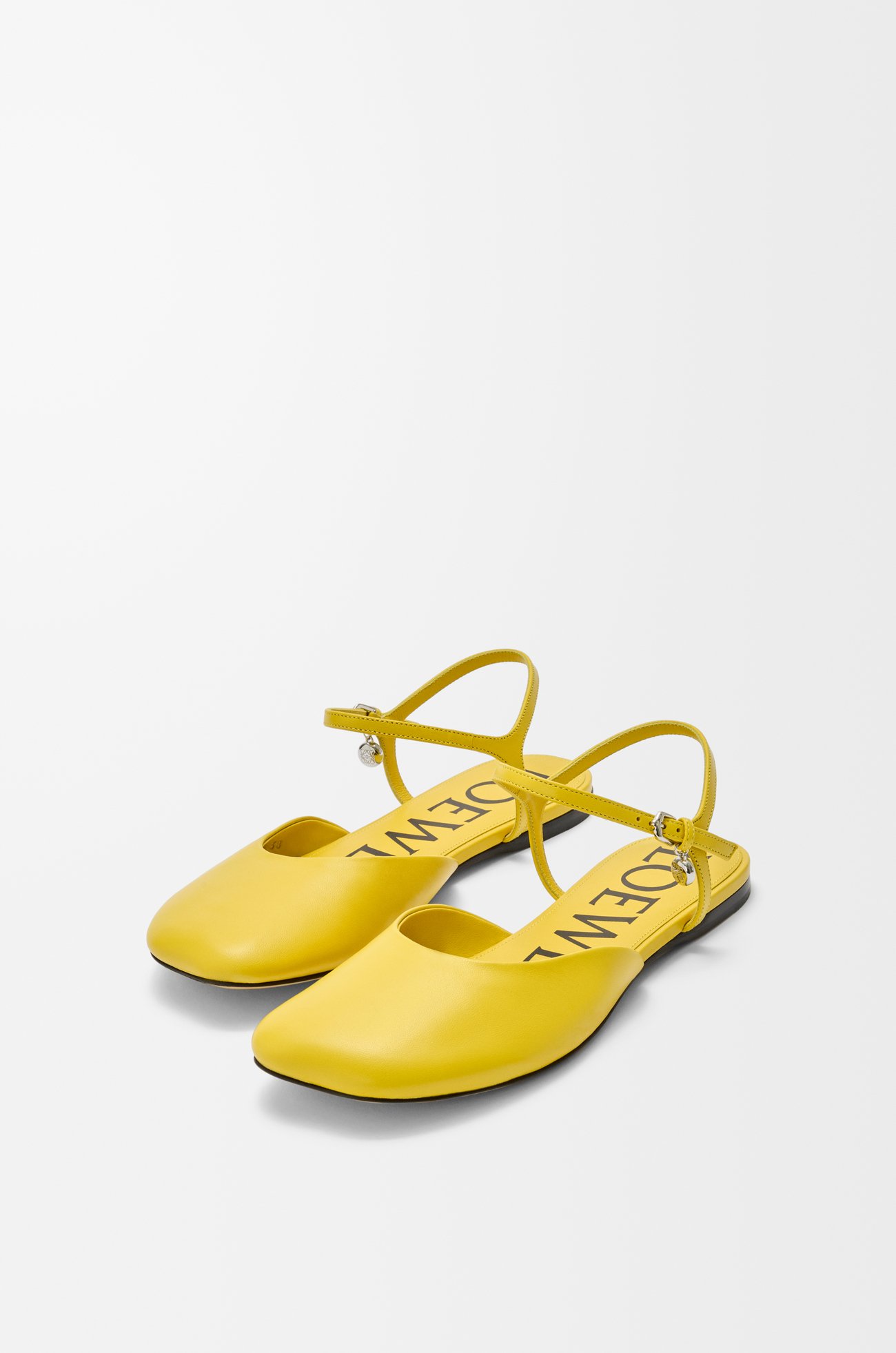 LOEWE Toy ankle strap ballerina in lambskin Dandelion