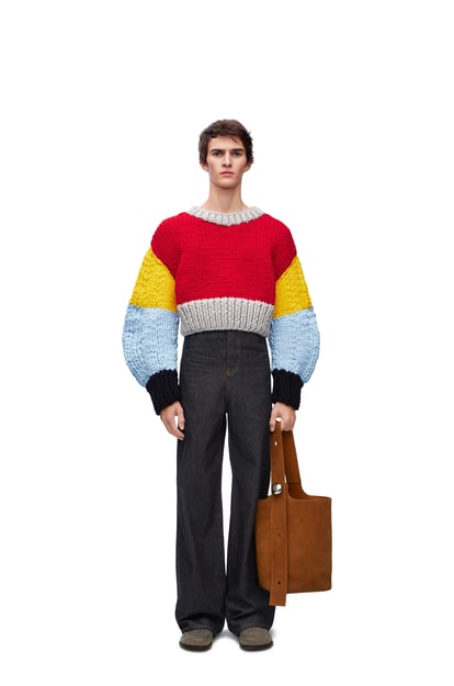 LOEWE Sweater in wool 紅色/多色 plp_rd
