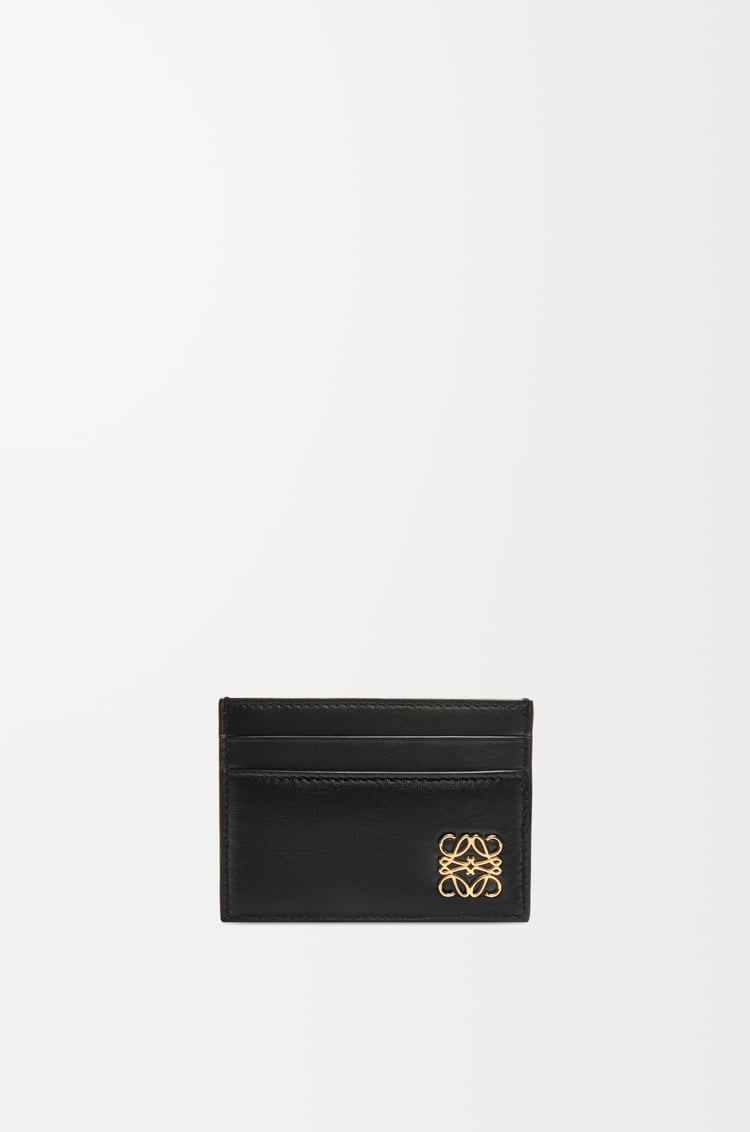 LOEWE Puffer Anagram plain cardholder in shiny nappa calfskin Black