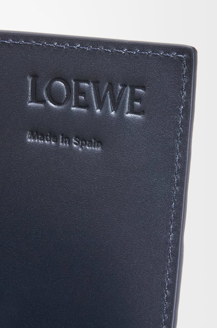 LOEWE Open cardholder in textured classic calfskin Deep Navy