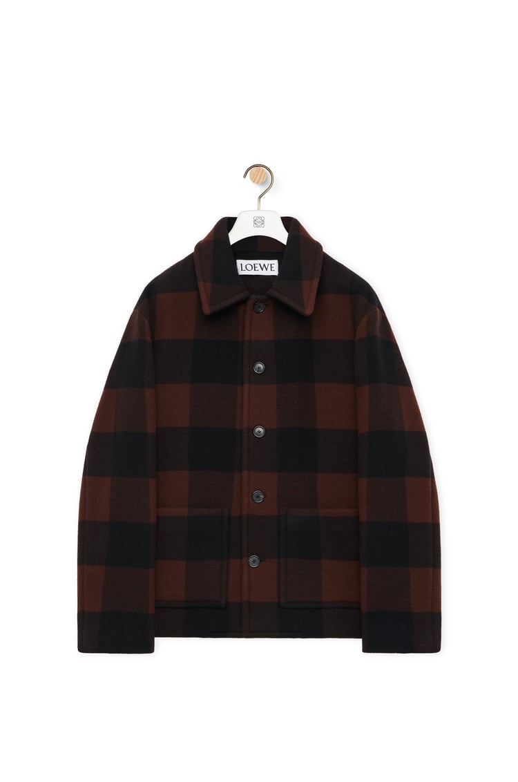 LOEWE Workwear jacket in wool Black/Brown