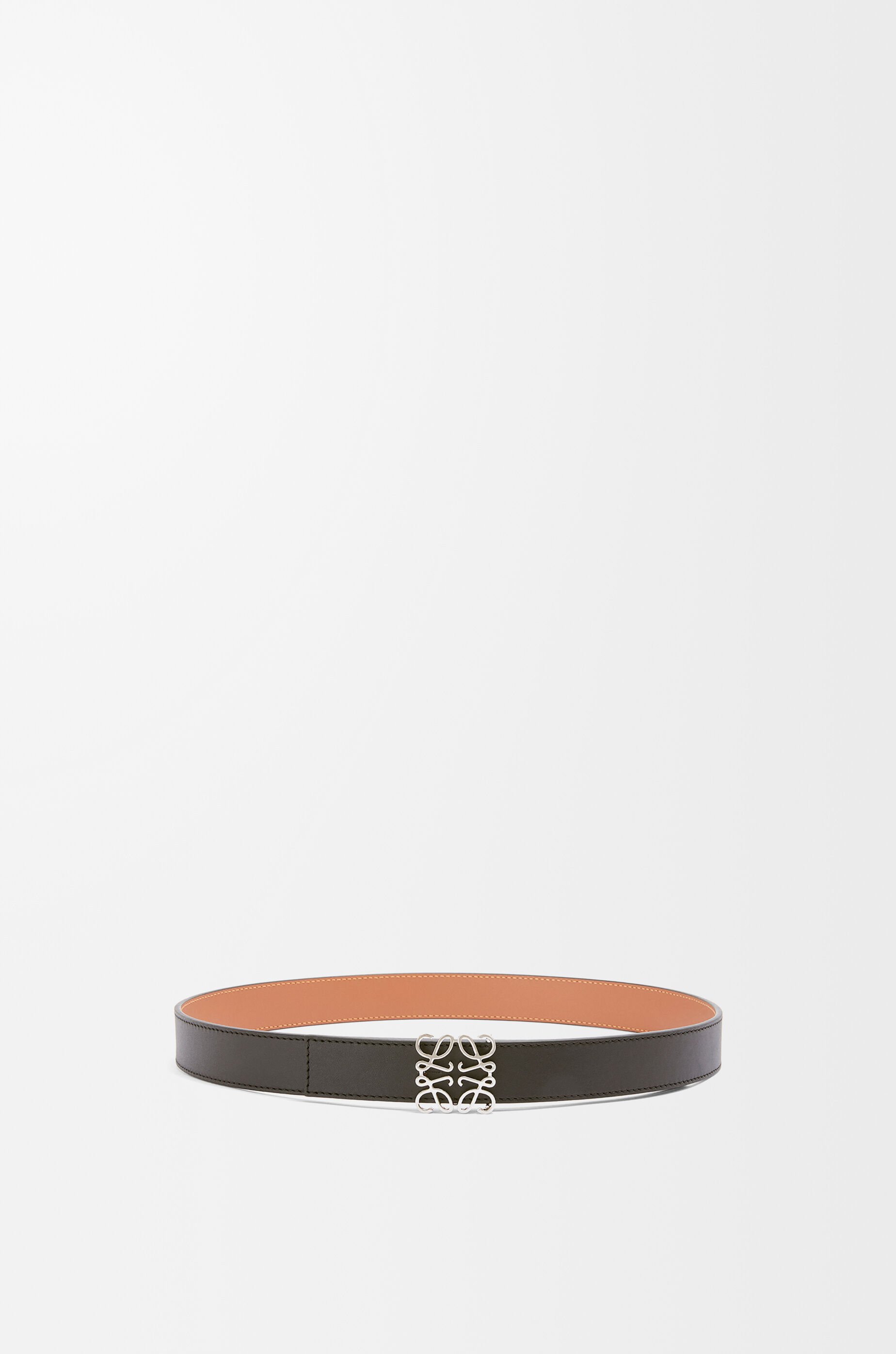 Reversible Anagram belt in smooth calfskin Black - LOEWE USA