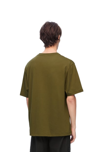 LOEWE T-shirt in cotone vestibilità rilassata VERDE CACCIATORE plp_rd