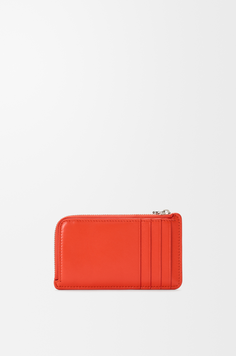LOEWE Tarjetero-monedero Claw en piel de cordero brillante Naranja Vivo
