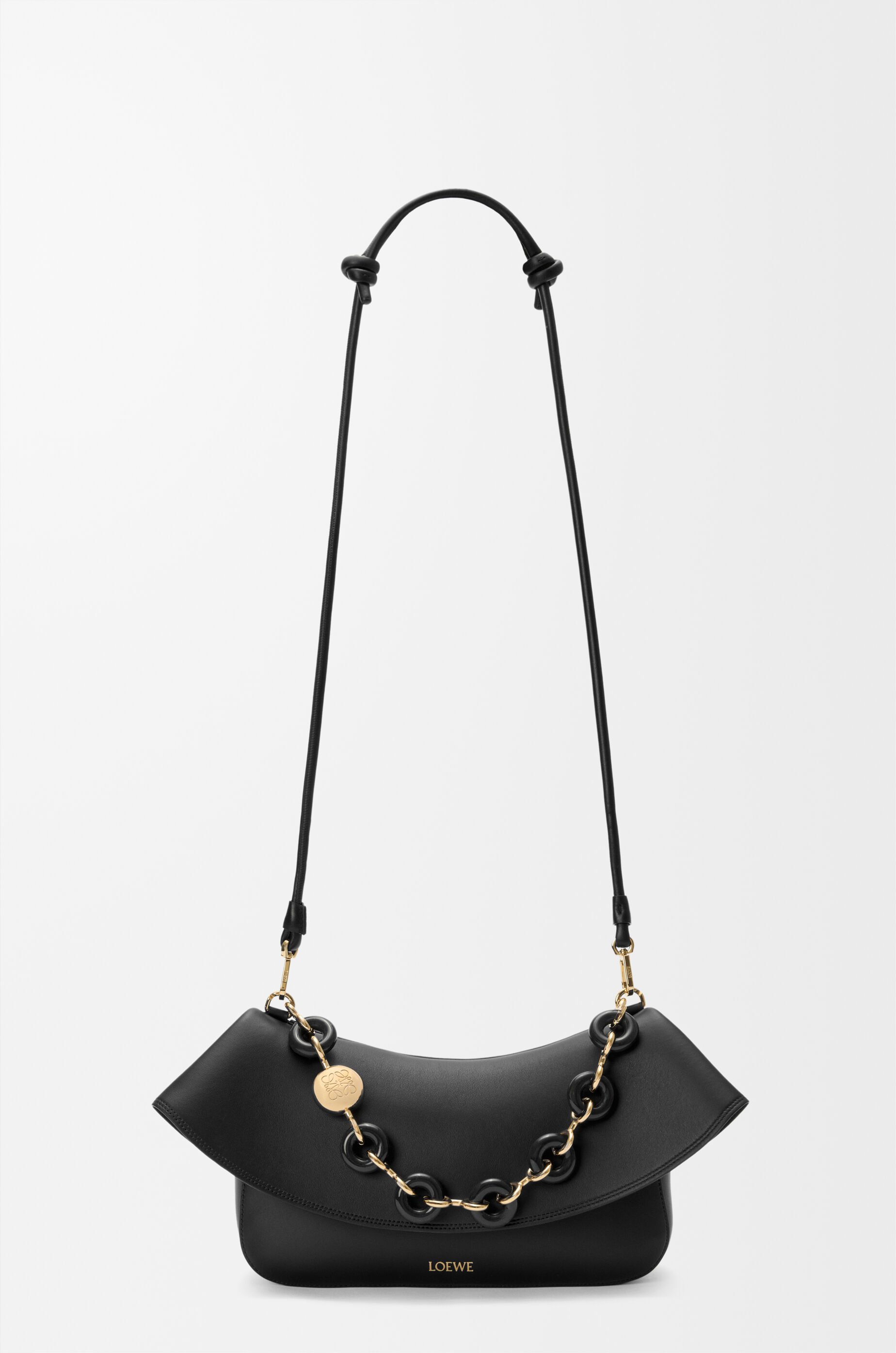 Medium Ola bag in smooth calfskin Black - LOEWE
