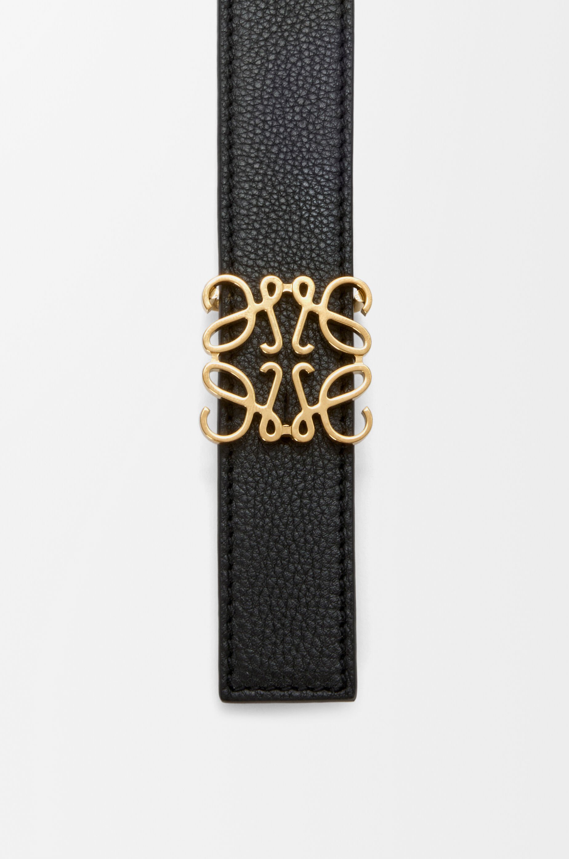 小物 LOEWE ANAGRAM BELT Reversible Anagram belt in smooth calfskin Black - LOEWE