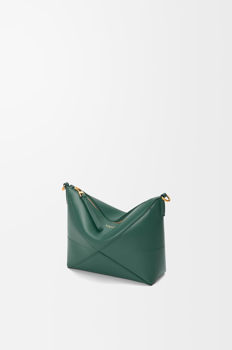 LOEWE 亮面纳帕牛皮革 Puzzle Fold pouch 香根草绿