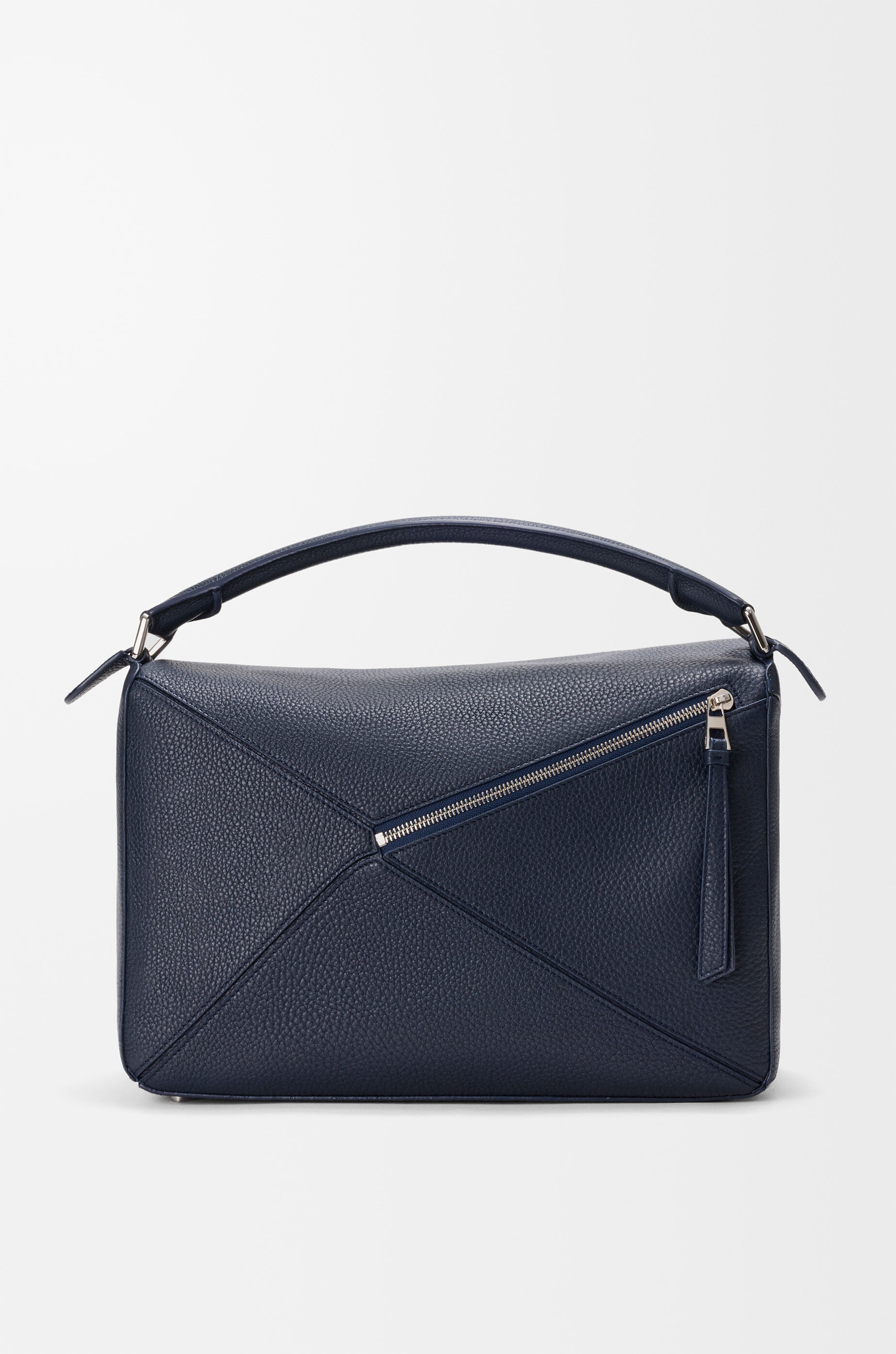 Large Puzzle bag in supple grained calfskin Blue - LOEWE USA