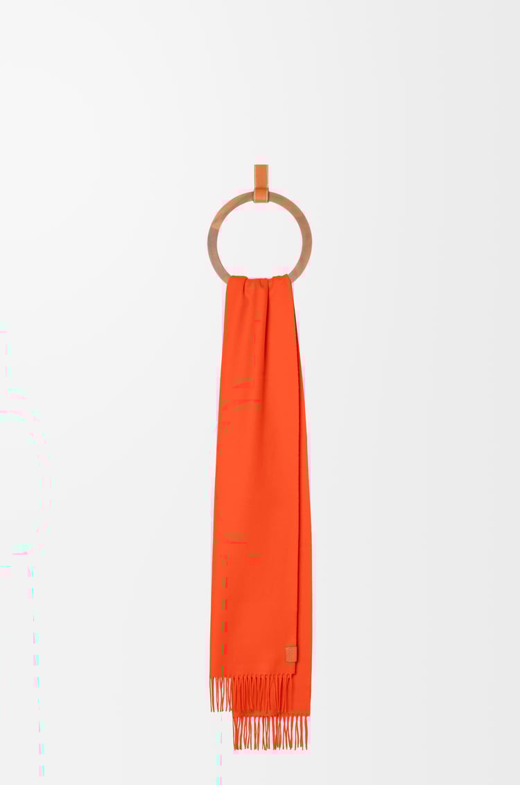 LOEWE Scarf in cashmere Vivid Orange