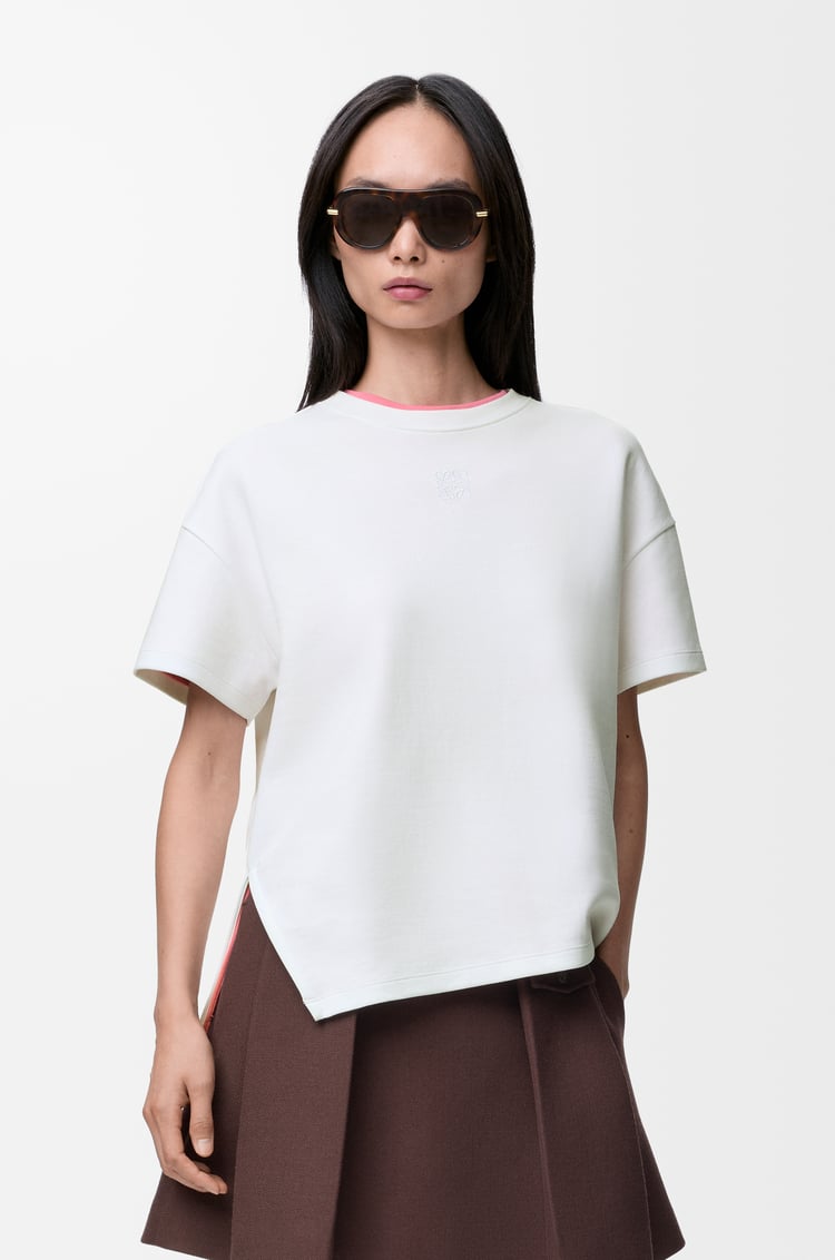 LOEWE Asymmetric t-shirt in cotton blend White