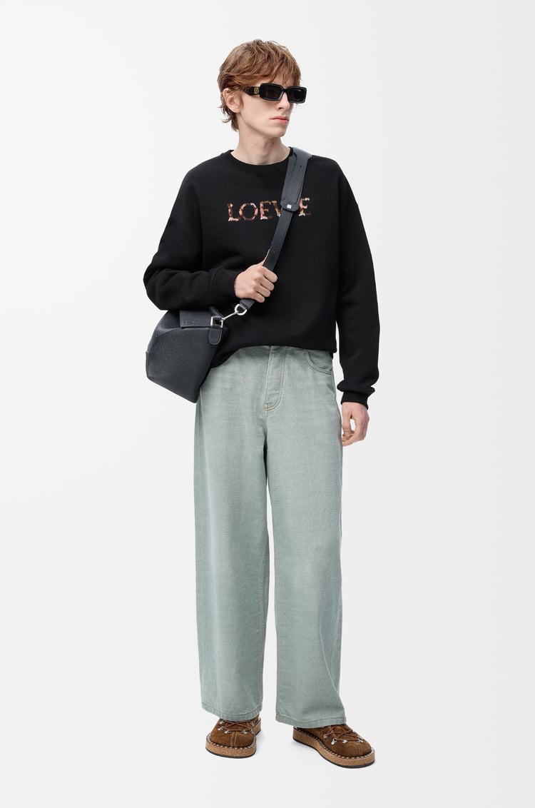 LOEWE 棉质常规版型运动卫衣 黑色