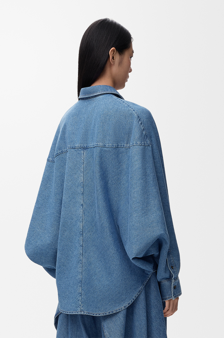 LOEWE 丹寧襯衫 淺藍色