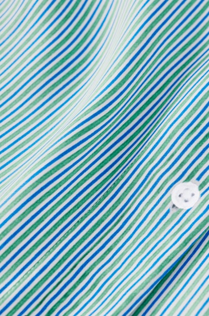 LOEWE 셔츠 - 비스코스 & 실크 Green/Blue/White plp_rd