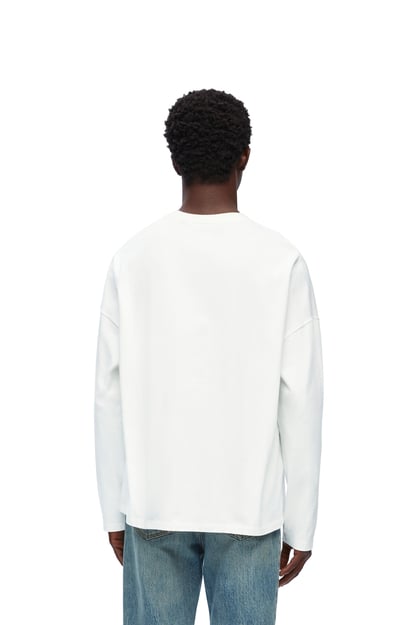 LOEWE Loose fit long sleeve T-shirt in cotton 白色 plp_rd