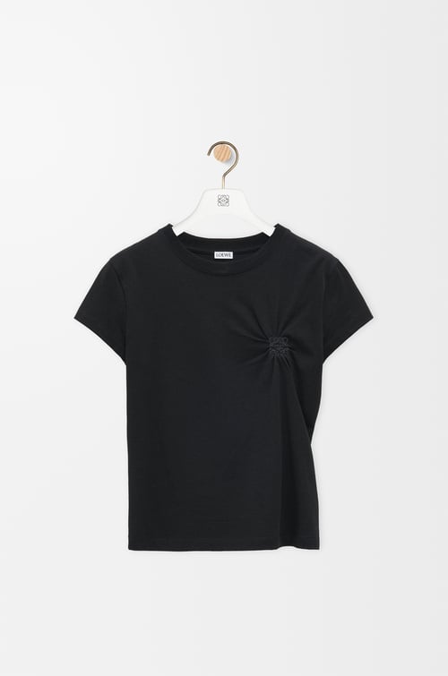 LOEWE Small fit T-shirt in cotton and viscose Black plp_rd