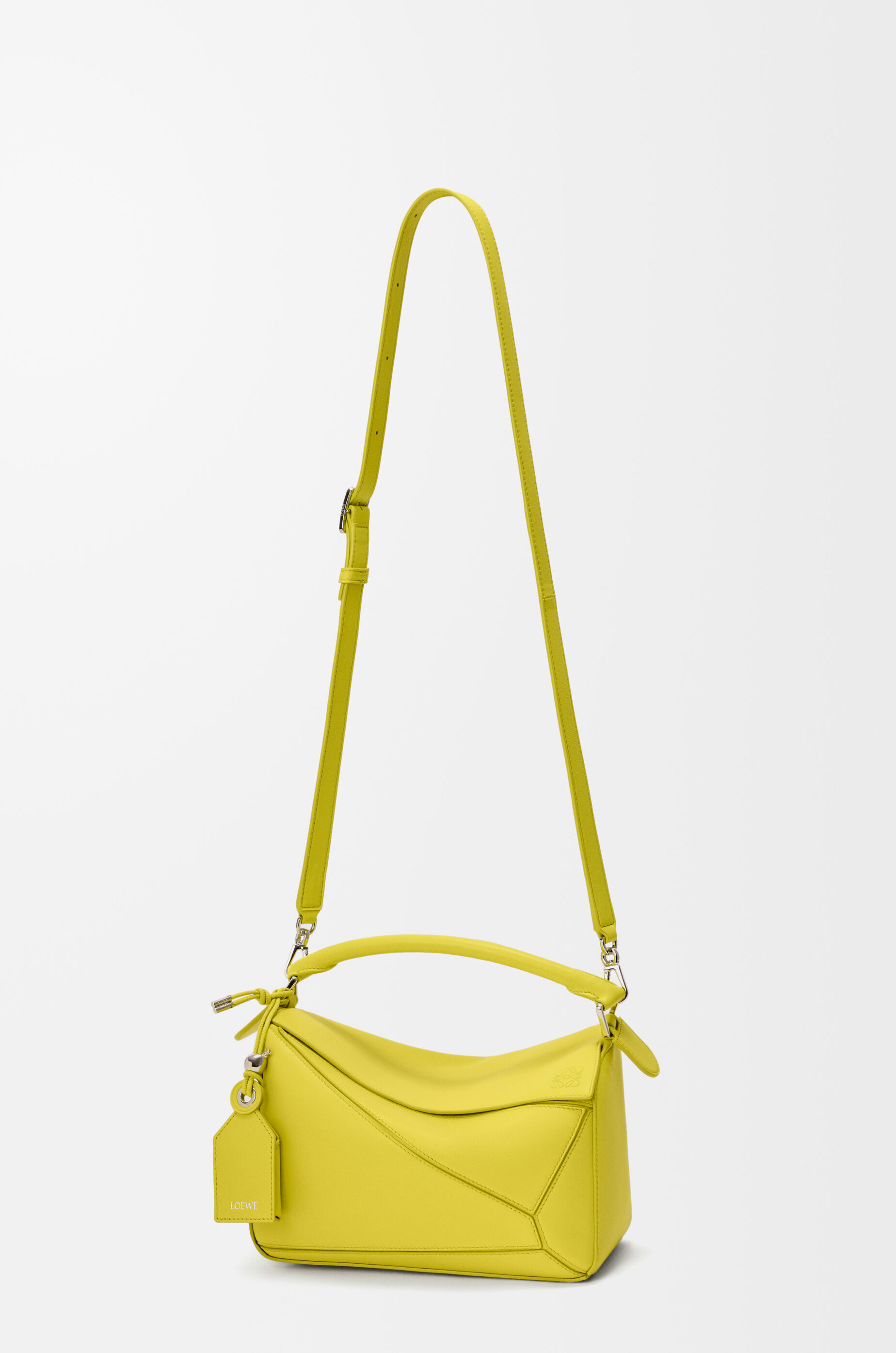 Small Featherlight Puzzle bag in nappa lambskin Yellow - LOEWE USA