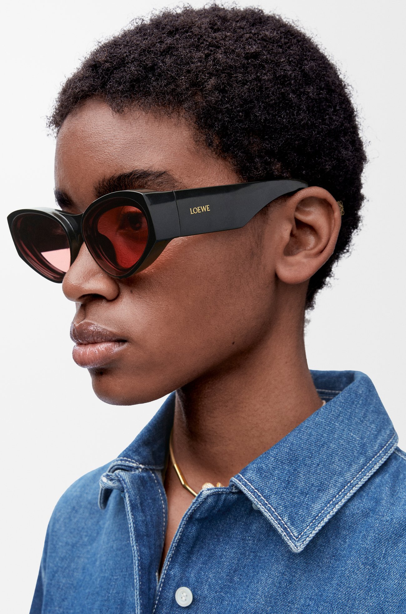 LOEWE Front lenses cateye sunglasses  Black