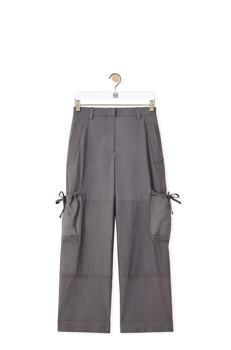 LOEWE Cargo trousers in cotton and polyamide Stone Grey pdp_rd