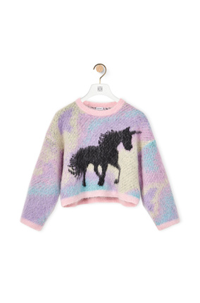 LOEWE Jersey en mohair con unicornio de jacquard Multicolor plp_rd