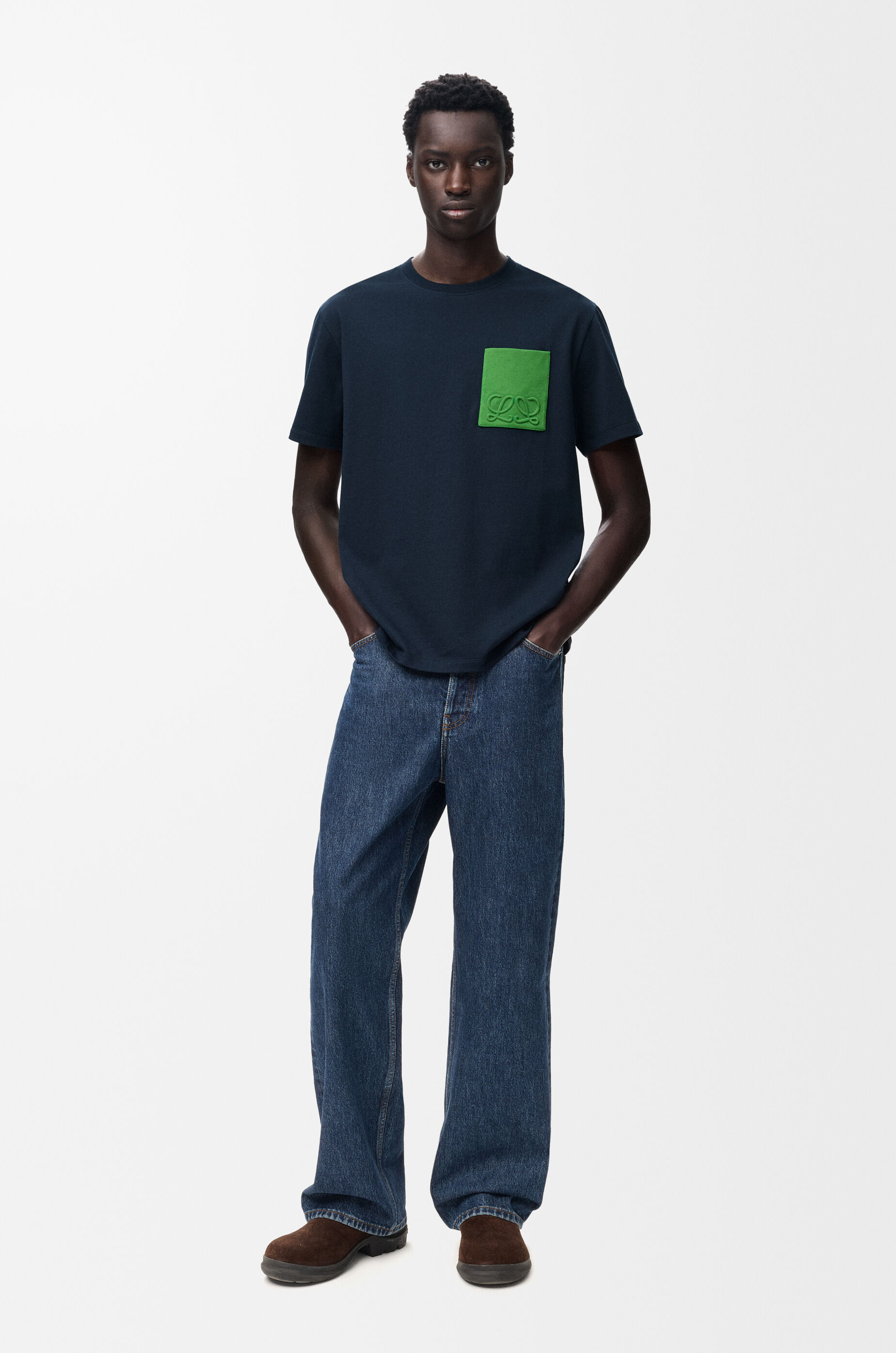 Relaxed fit T-shirt in cotton Blue - LOEWE USA Official Website