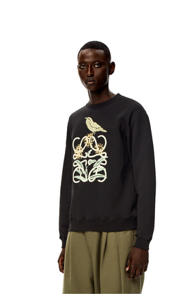 LOEWE Herbarium Anagram sweatshirt in cotton Black/Multicolor plp_rd