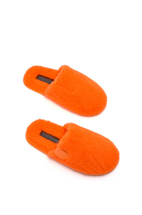 LOEWE Slippers en tejido polar Naranja Neon plp_rd